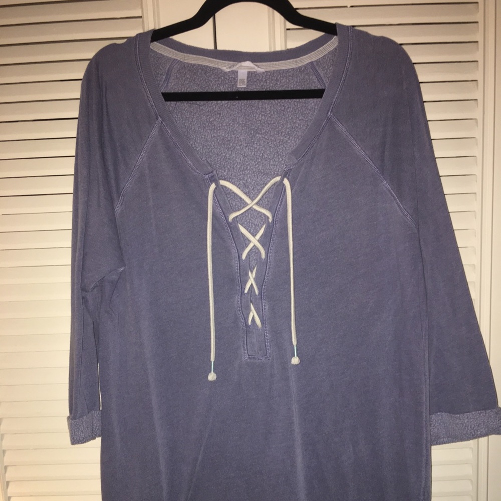 Victoria Secret Vintage Lace Up Sweatshirt