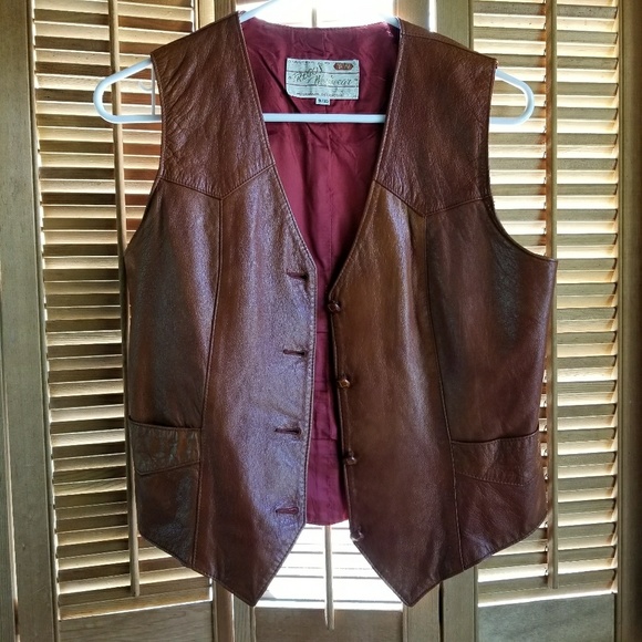 Vintage Leather Vest - Picture 1 of 4