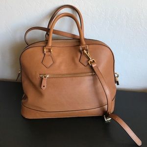 Brown top handle/crossbody bag