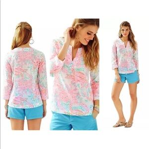 Lilly Pulitzer "Getting Steamy"Amelia Island Tunic
