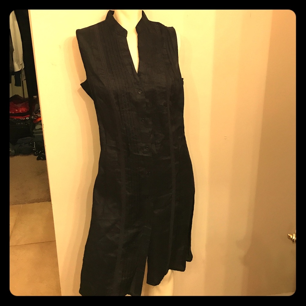 Beautiful Black Linen Tunic Dress