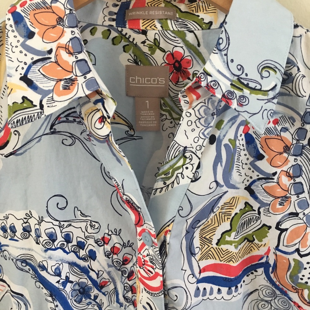 Chico’s Wrinkle Resistant Button Down Shirt