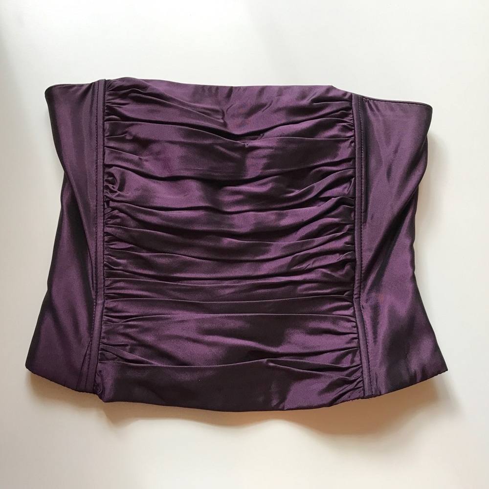 Scott McClintock Purple Corset Strapless Top