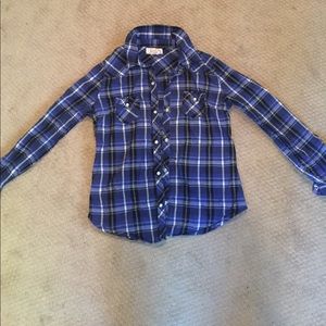 Plaid button down shirt