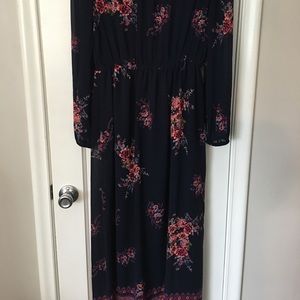Navy Blue Xhiliration Maxi Dress