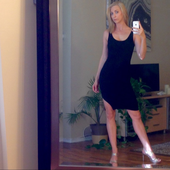 Bar III Dresses & Skirts - Black Strapless Dress with slit