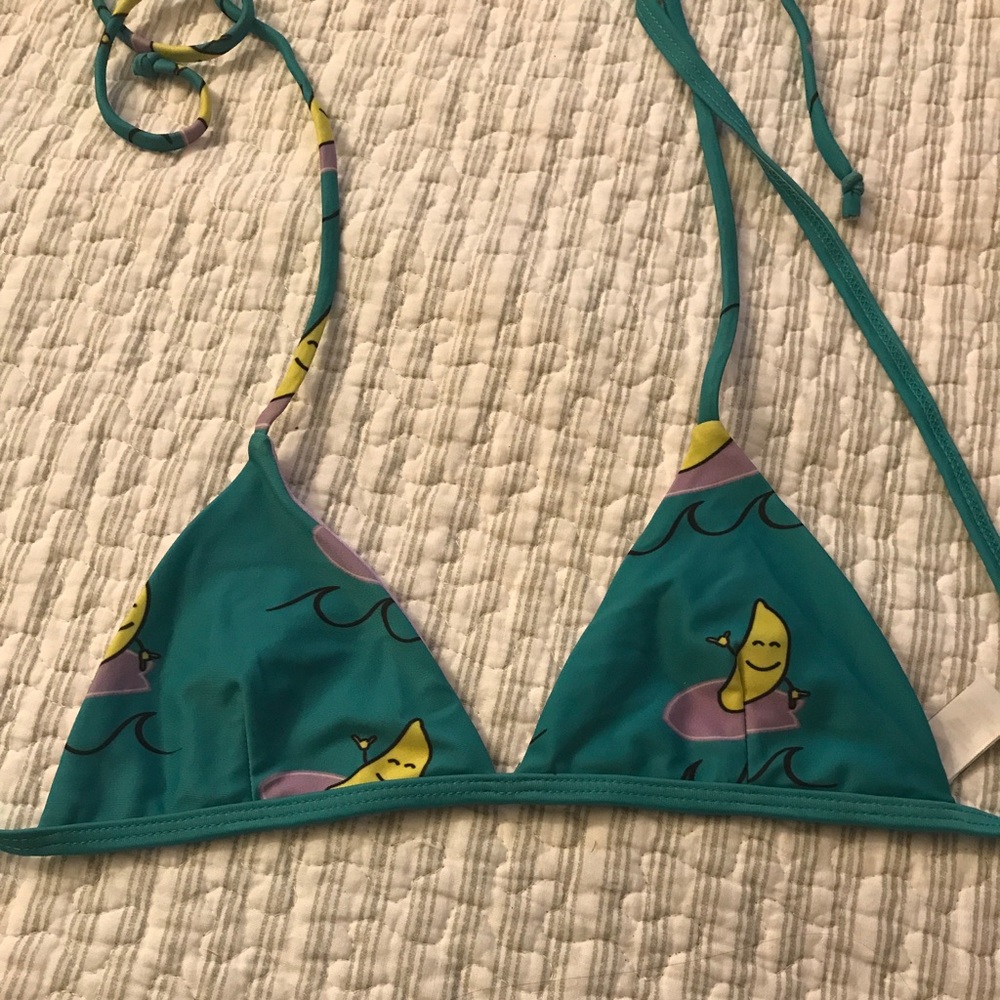 KOVEY Surfing Bananas Fixed Bikini triangle top S