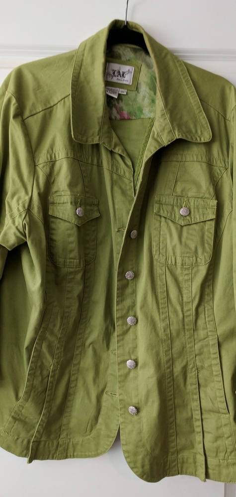 Lime green jean style jacket