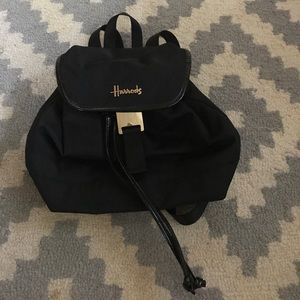 Harrods mini black backpack