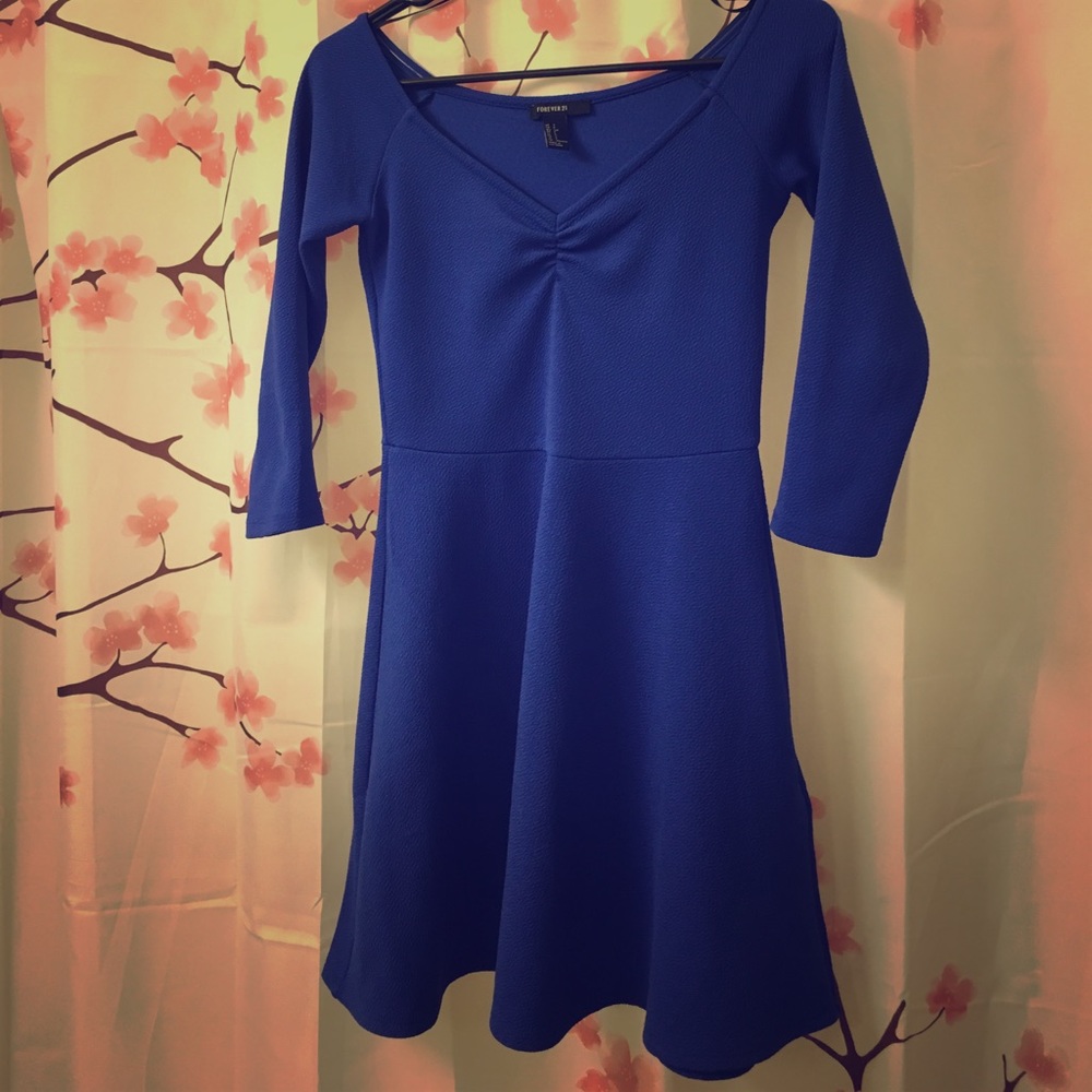 Blue skater dress
