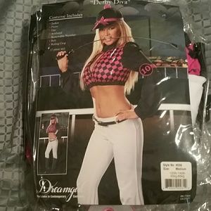 Dream girl Derby Diva costume 6pc