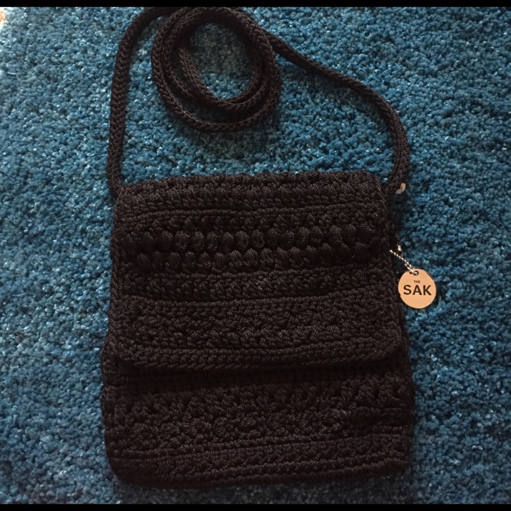 Long Black cross body purse