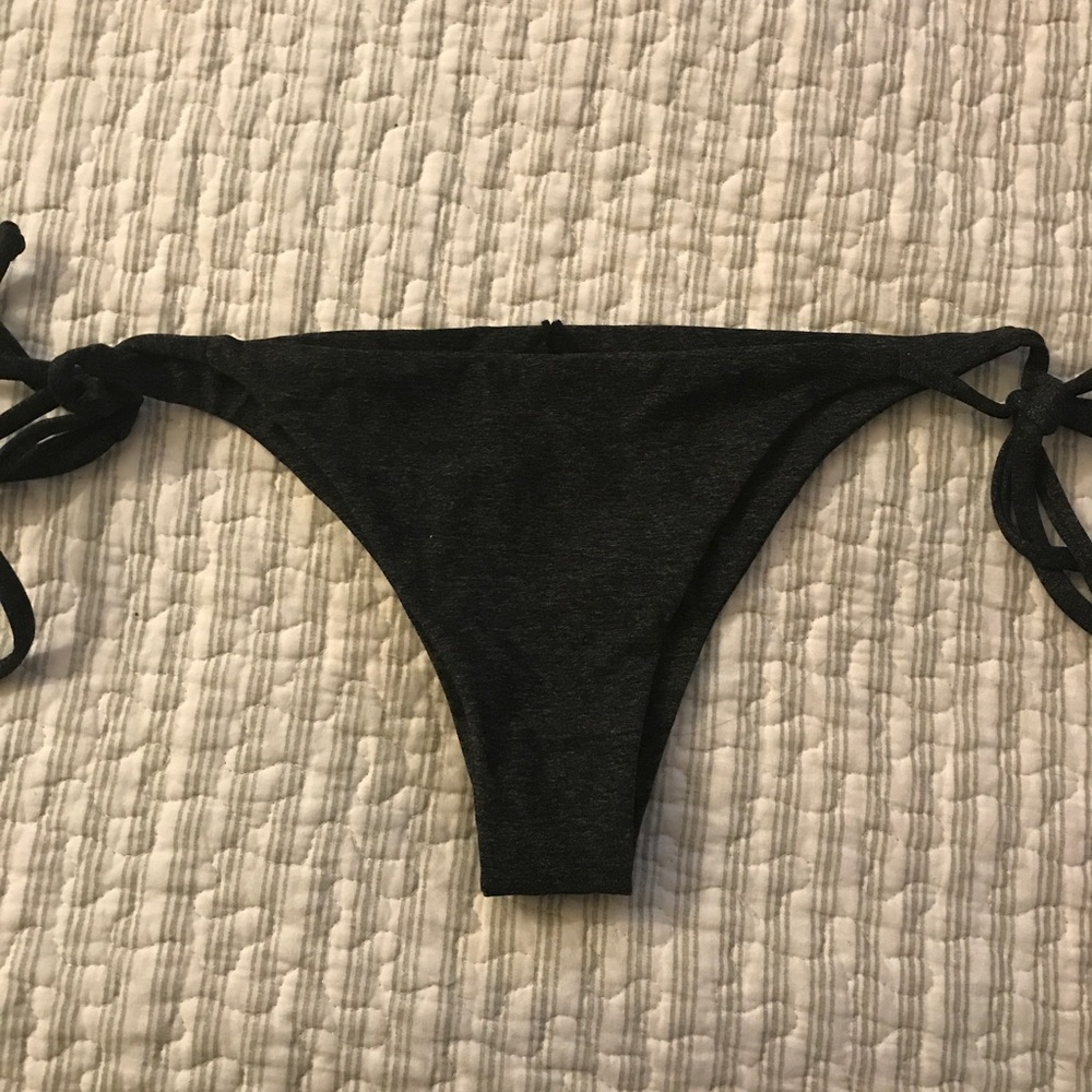 KOVEY gray tie side bikini bottoms size S