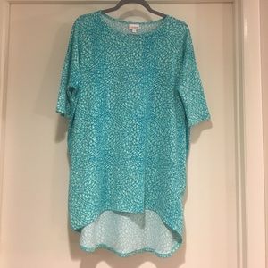 Lularoe turquoise print Irma size M