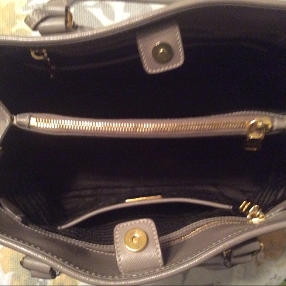 Prada Grey-Purple Leather Tote - Picture 3 of 4