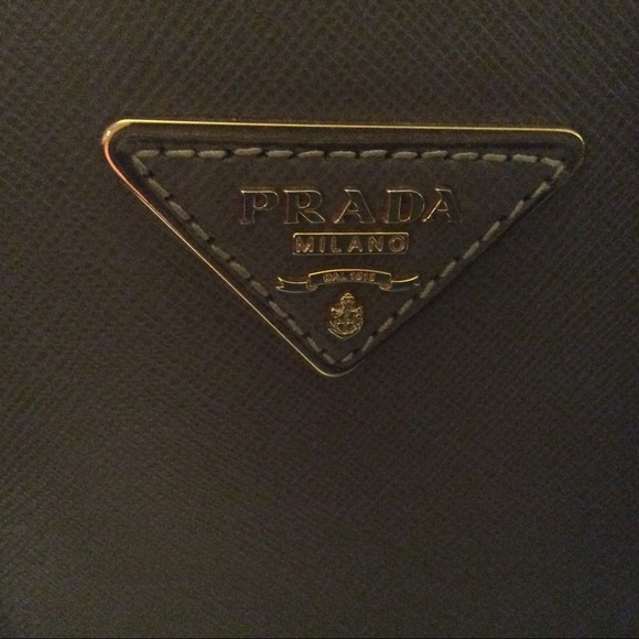 Prada Grey-Purple Leather Tote - Picture 4 of 4