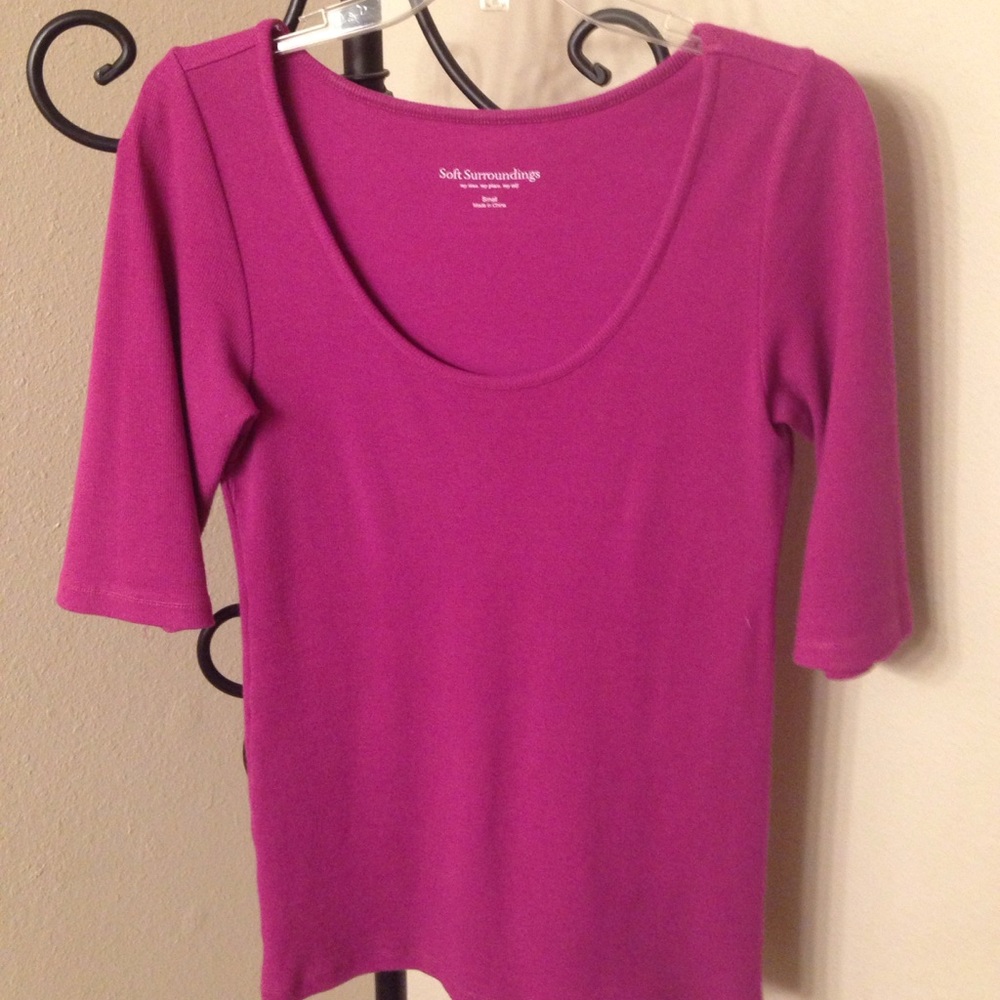 Soft Surroundings Fuschia Tshirt--Small
