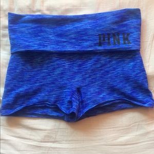 💰⬇️ Pink VS foldover waist yoga shorts. M. EUC