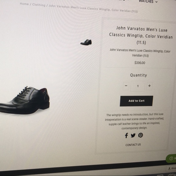 John Varvatos Men’s Luxe Classic Wingtip
