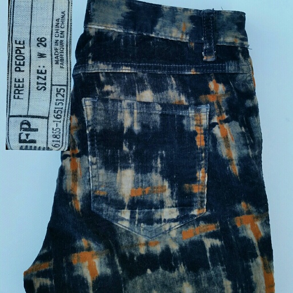 Free People Pants - 🌻🌺FREE PEOPLE PATTERNED CORDUROY SKINNY🌺🌻