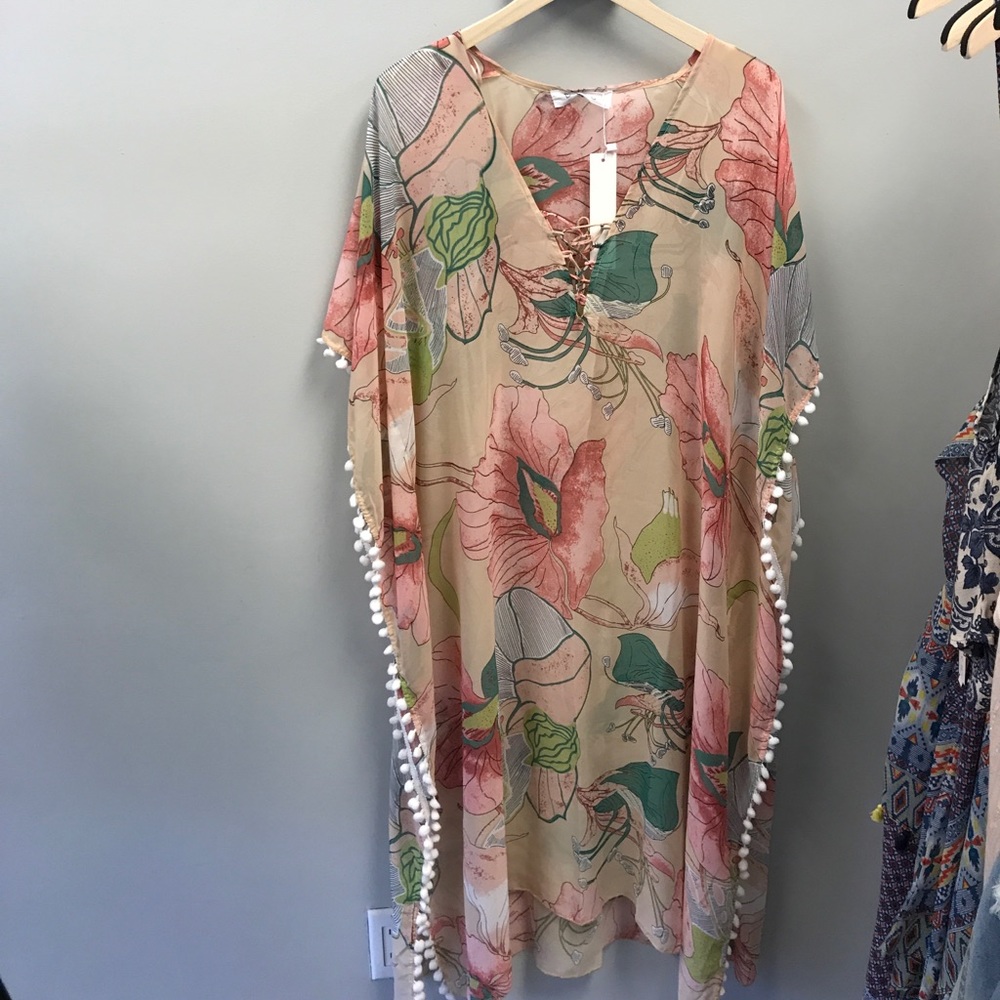 Long caftan - swimsuit cover up