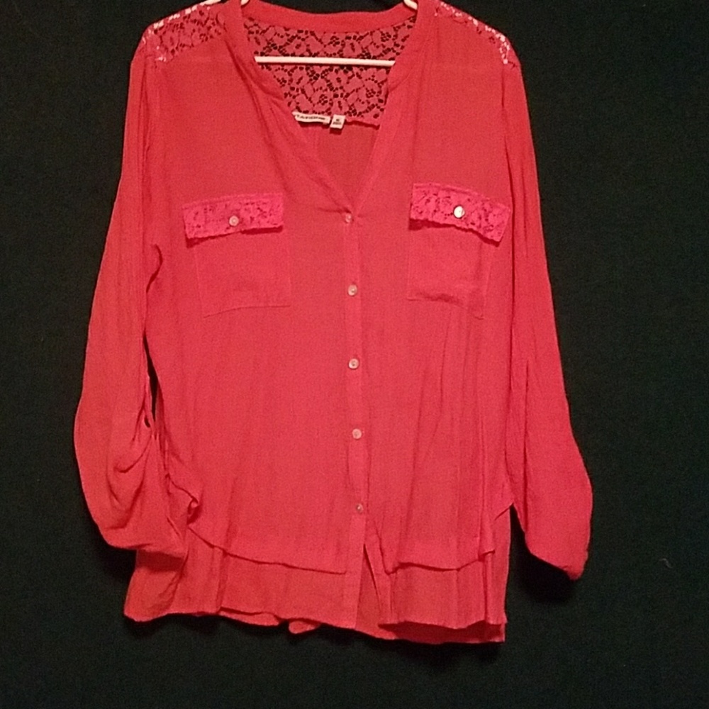 Coral blouse