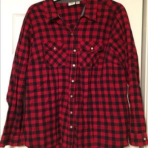 Cato- Red & Black plaid blouse Cato- Red & Black plaid blouse