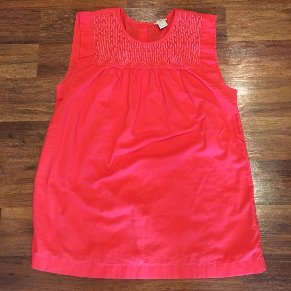 Embroidered J. Crew Sleeveless Blouse