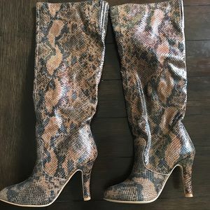 Python Skin Boots