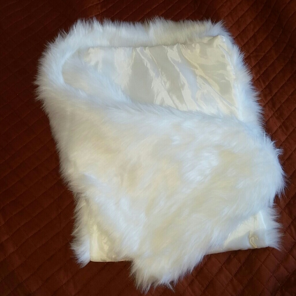 White faux fur