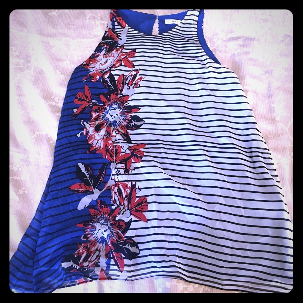 Max studio striped top