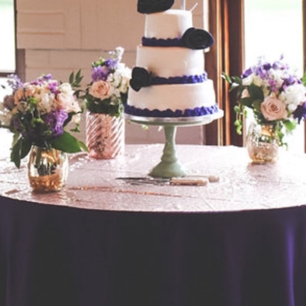 Rose gold table cloth
