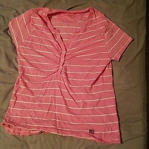 Pink and white stripped top
