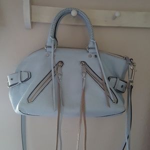 Rebecca Minkoff Moto Satchel Bleached Blue Rebecca Minkoff Moto Satchel Bleached Blue
