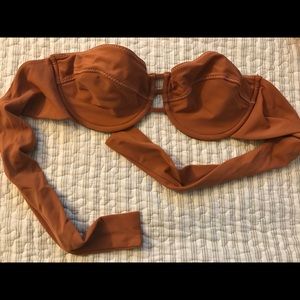 Acacia Maui mud strapless bikini top size L