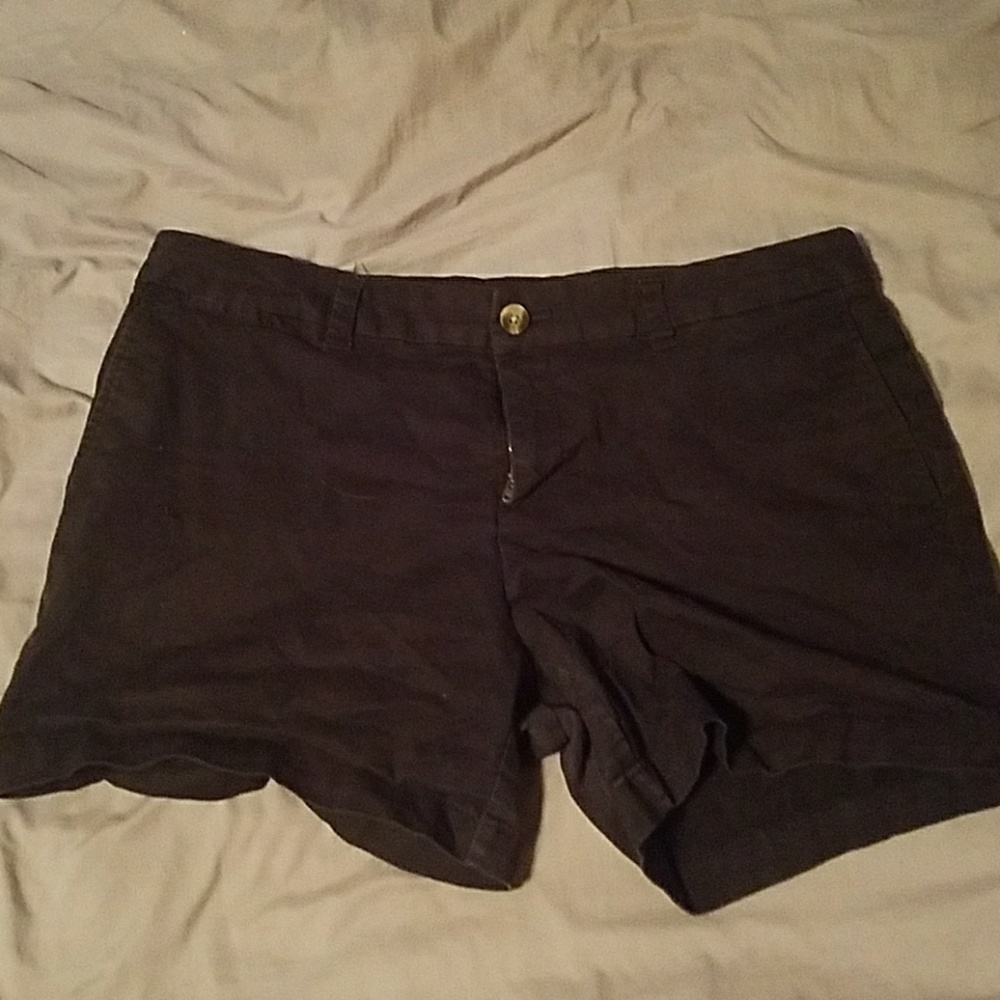 Black khaki shorts