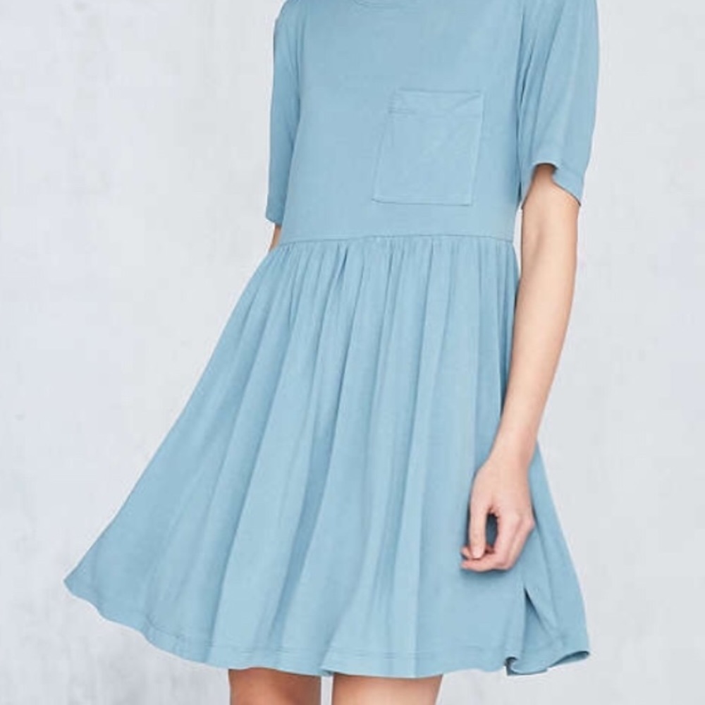 Blue flowy urban outfitters dress