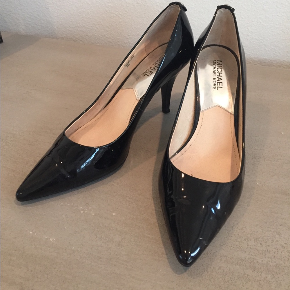 Michael Kors Patent Leather Black Heels