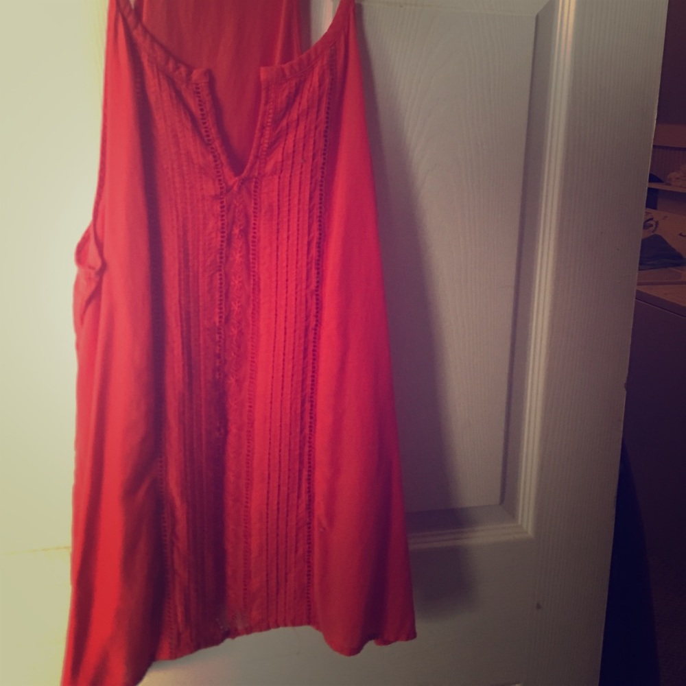 Orange Red Tank Top