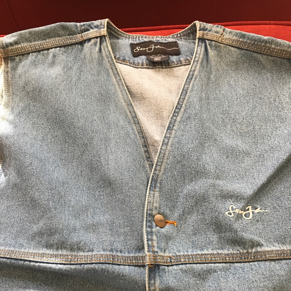 Sean Johnson denim vest.