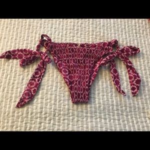 Tori Praver bikini bottoms in Pink Ikat print M