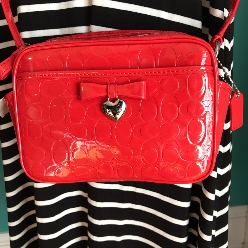 Patent leather Coach crossbody