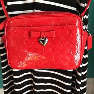 Patent leather Coach crossbody