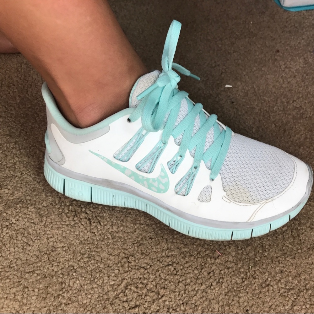 Tiffany Blue and White Nikes
