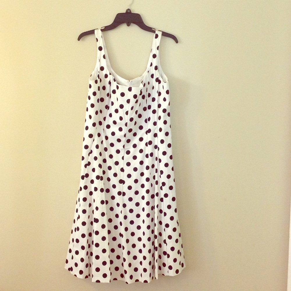 Black and white polka dot skater dress