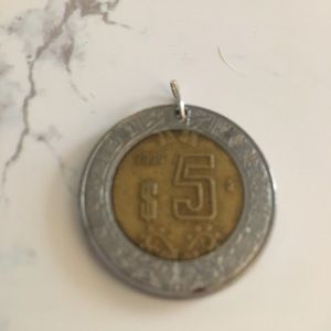  Mexican coin necklace 