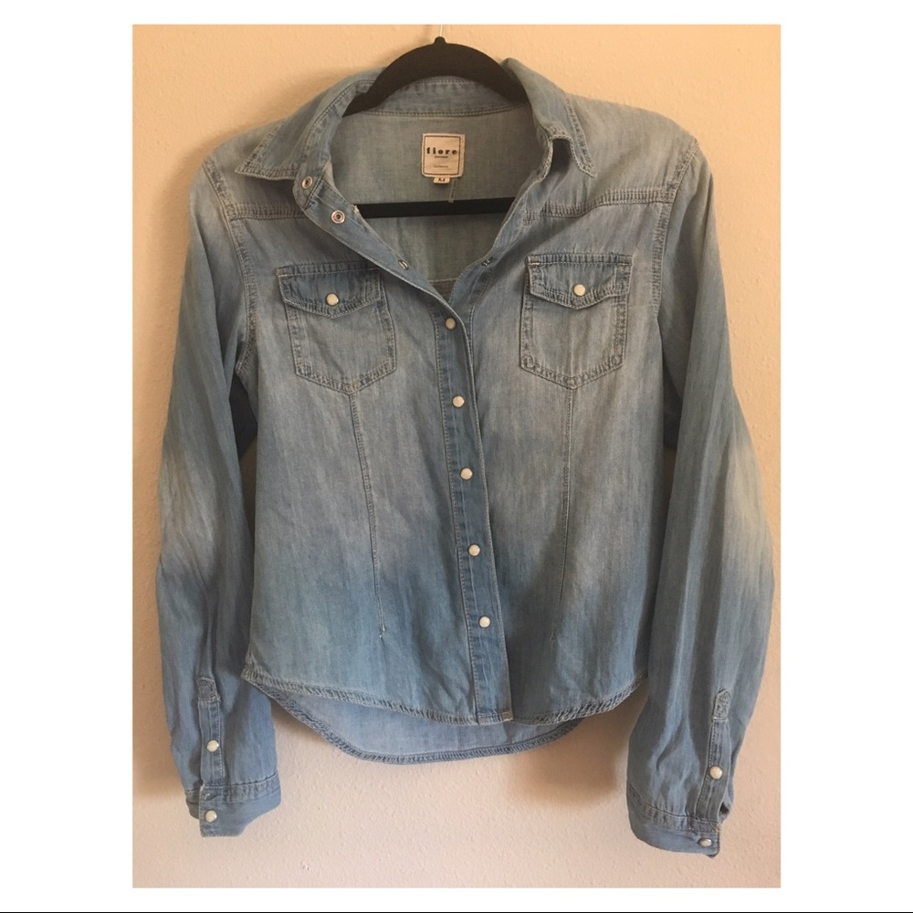 Denim long sleeve shirt 🦋