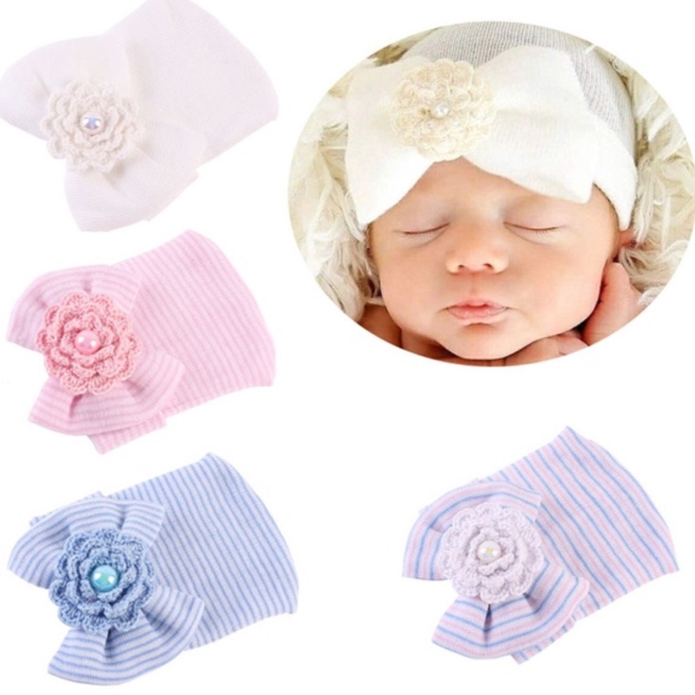 Newborn baby hat- pink