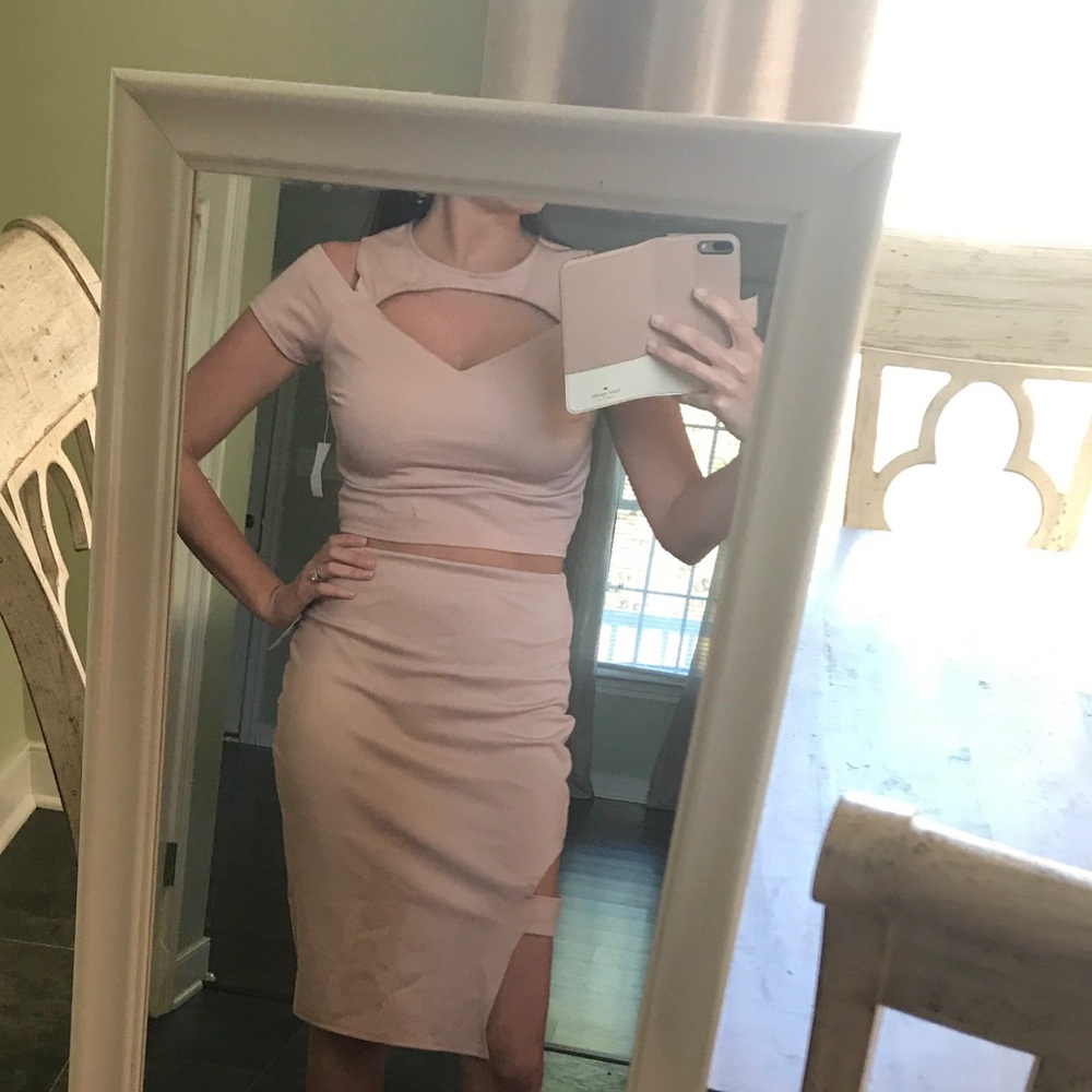 Charlotte Russe Bodycon Skirt & Crop Top Set