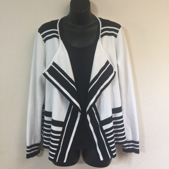 Chico's Sweaters - Chico's White and Black Cardigan size 2